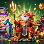 Experience the thrill of crazyvegas with Neptune, the slot machine, and vibrant gaming elements.